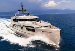 A luxury yacht Admiral Impero 40m sailing in the south of France