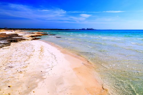 The beach of Es Trenc in the south of the island of Mallorca