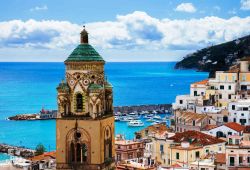 The charming village of Amalfi, a must-see stop for an Amalfi Coast yacht rental