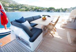 Princess 72 boat for charter French Riviera - main deck aft
