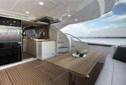 Ferretti 650 boat for charter French Riviera - main deck aft