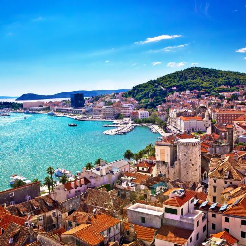 The medieval city of Split in Croatia