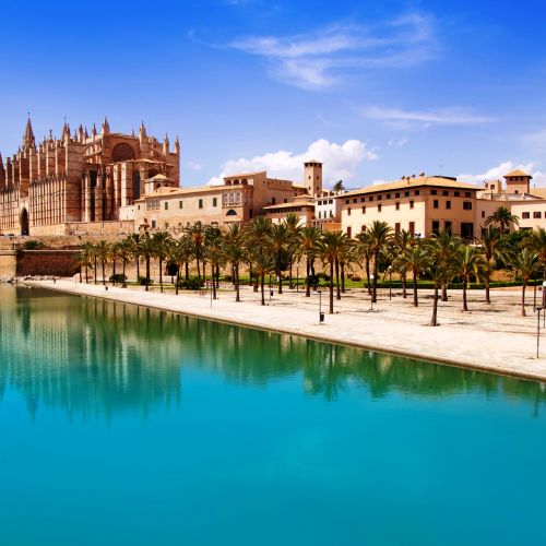 The Cathedral Santa Maria de Palma de Mallorca in the Balearic Islands