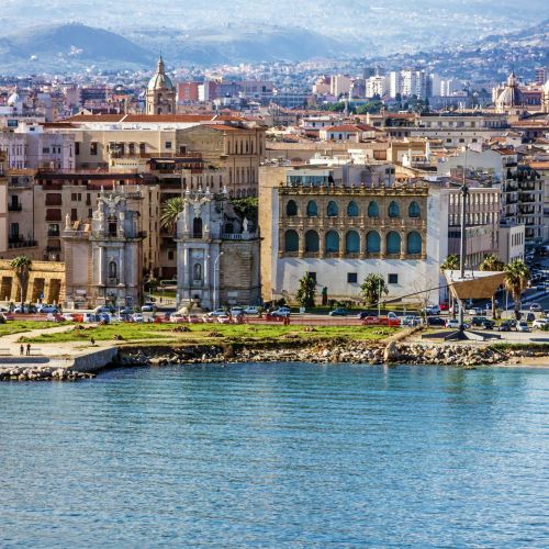 The seafront of the city of Palermo in Sicily