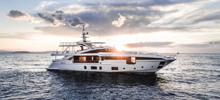 A recent brand new Azimut yacht for charter 