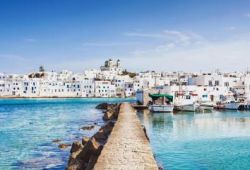 The village of Paros in Greece, seen from the sea