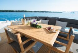 Sunseeker Manhattan 70 boat for charter French Riviera - aft deck