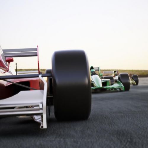 Two Formula 1 cars,  Monaco Grand Prix car race