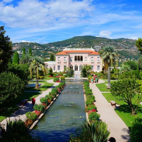 The villa Ephrussi de Rotschild and its gardens, in Saint-Jean-Cap-Ferrat on the French Riviera