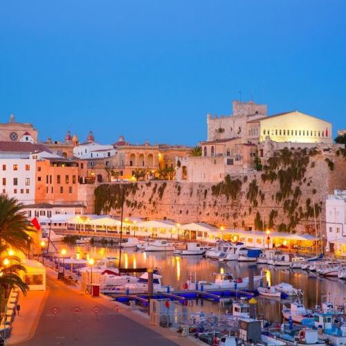 The old port of Ciutadella on the island of Menorca in the Balearic Islands