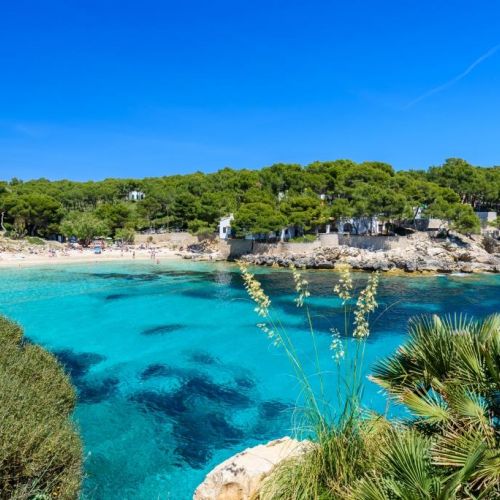 The beautiful bay of Cala Ratjada in Mallorca in the Balearic Islands