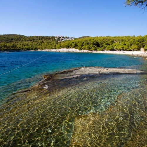 A wild beach on the island of Vis in Croatia