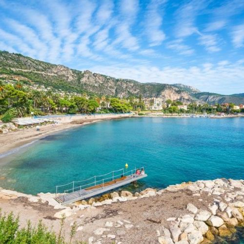 A bay near Beaulieu-sur-mer, a dream anchorage for a yacht charter around Monaco