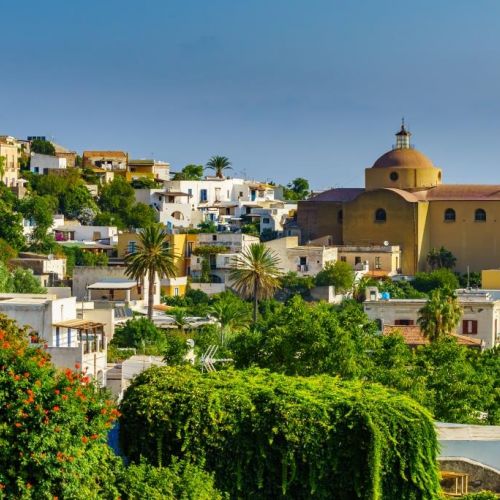 The church of Santa Marina in Salina in the Aeolian Islands of Sicily