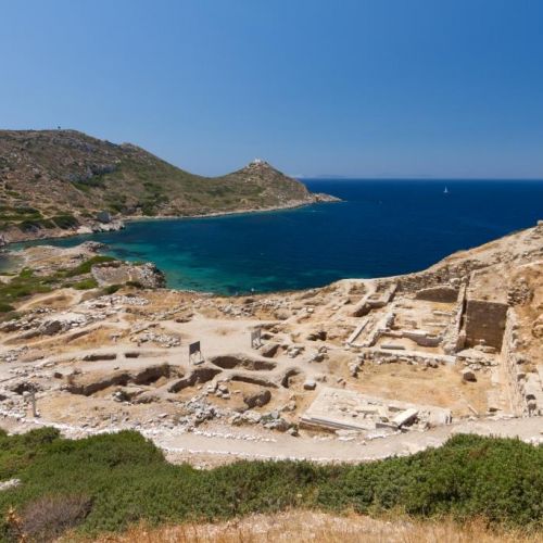 The ancient city and ruins of Knidos in Turkey