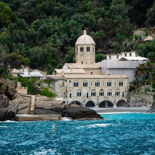 The abbey of San Fruttuoso in Italy