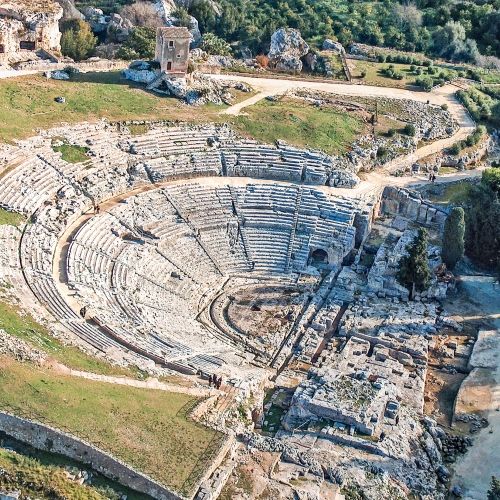 The ancient Greek theatre of Syracuse in Sicily