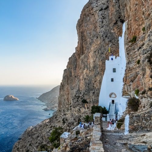 The monastery of Hozoviotisa on the island of Amorgos in the Cyclades in Greece