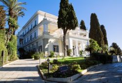 The neoclassical Pompeian-style Achilleion palace on the island of Corfu