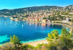 The bay of Villefranche-sur-mer in the south of France