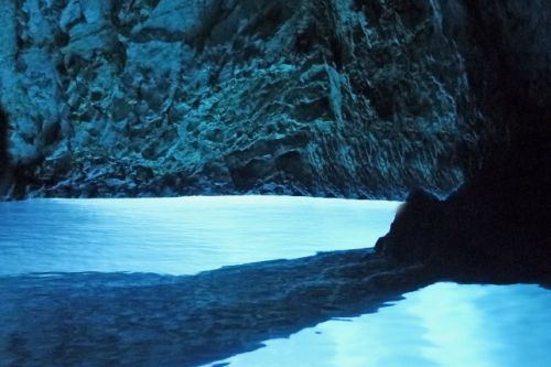 The sea cave of Modra Spilja on the island of Bisevo in Croatia