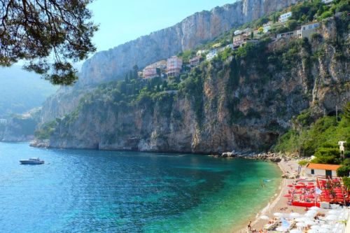 The bay of La Mala in Cap d'Ail on the French Riviera