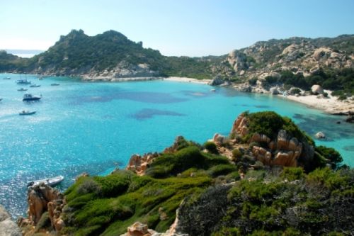 The beach of Cala Soraja in the Maddalena archipelago in Sardinia