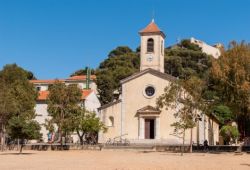 The Sainte-Anne church located on the island of Porquerolles in the south of France