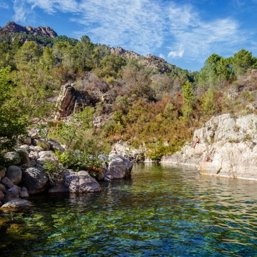 The solenzara river in Bavella