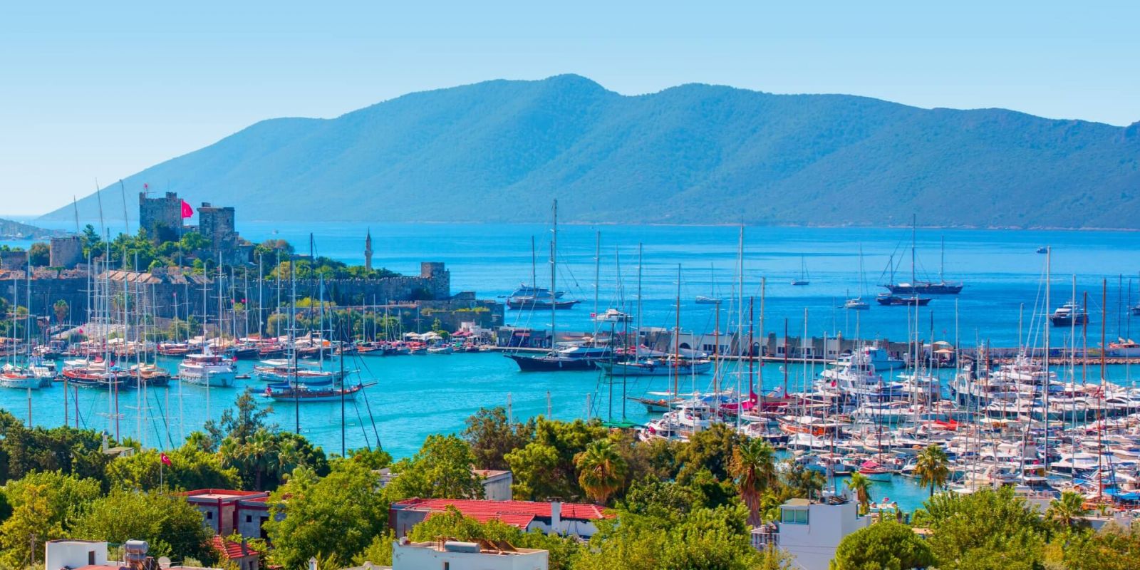 https://www.talamare.com/medias/Panorama of Bodrum with its castle and marina in the Aegean sea during a Turkey yacht charter