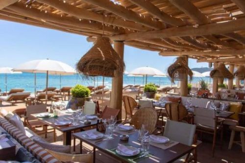 Lunch at La Rserve  la Plage beach club restaurant in St Tropez