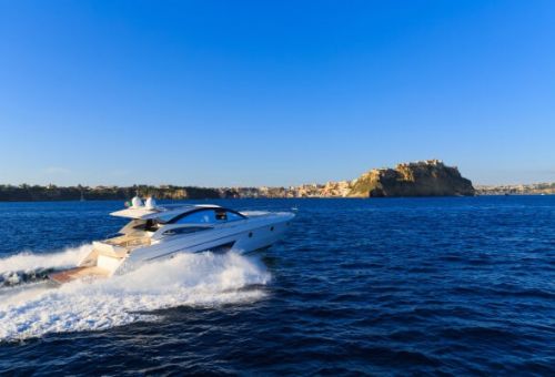 A luxury motor yacht for charter cruising in the Cinque Terre