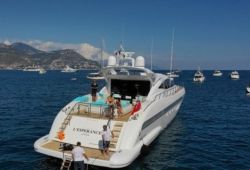 Mangusta 92 boat for charter French Riviera - aft deck