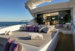 Mangusta 108 boat for charter French Riviera - aft deck