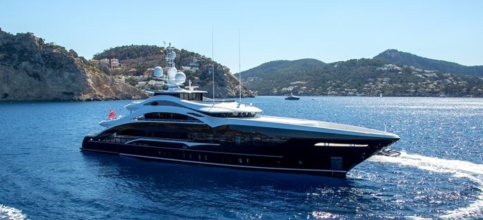 A superyacht for charter cruising on the French Riviera