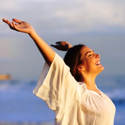 A charter guest enjoying the Mediterranean sun during a yacht charter holiday 