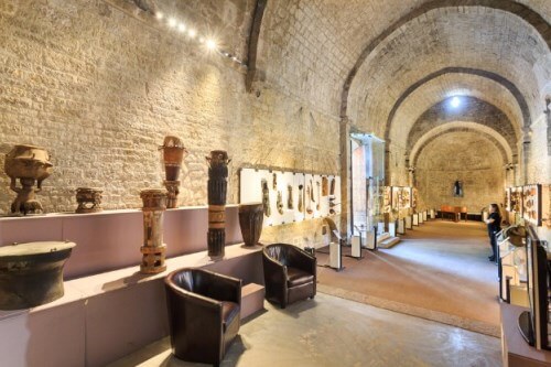 An exhibition room in the Muse de la Castre in Cannes