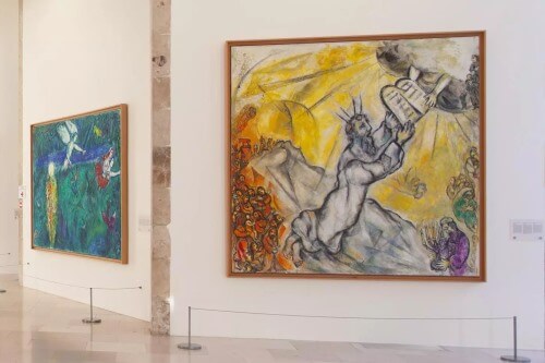 Paintings at the Chagall Museum in Nice