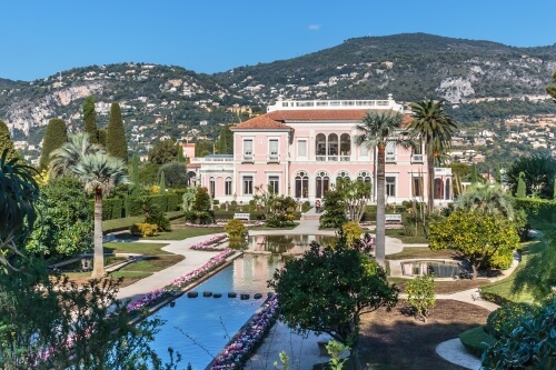 View of the Villa Ephrussi de Rotschild in Saint-Jean-Cap-Ferrat