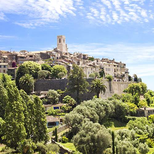 The village of Saint-Paul-de-Vence in the south of France countryside